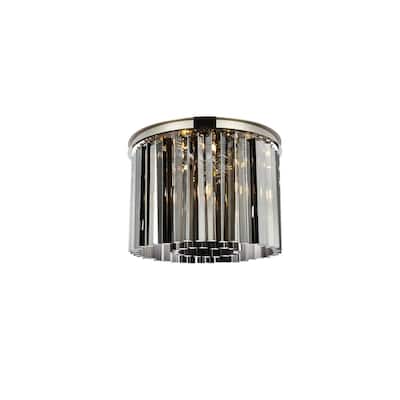 Royce Edge 6-Light Polished Nickel Flush Mount