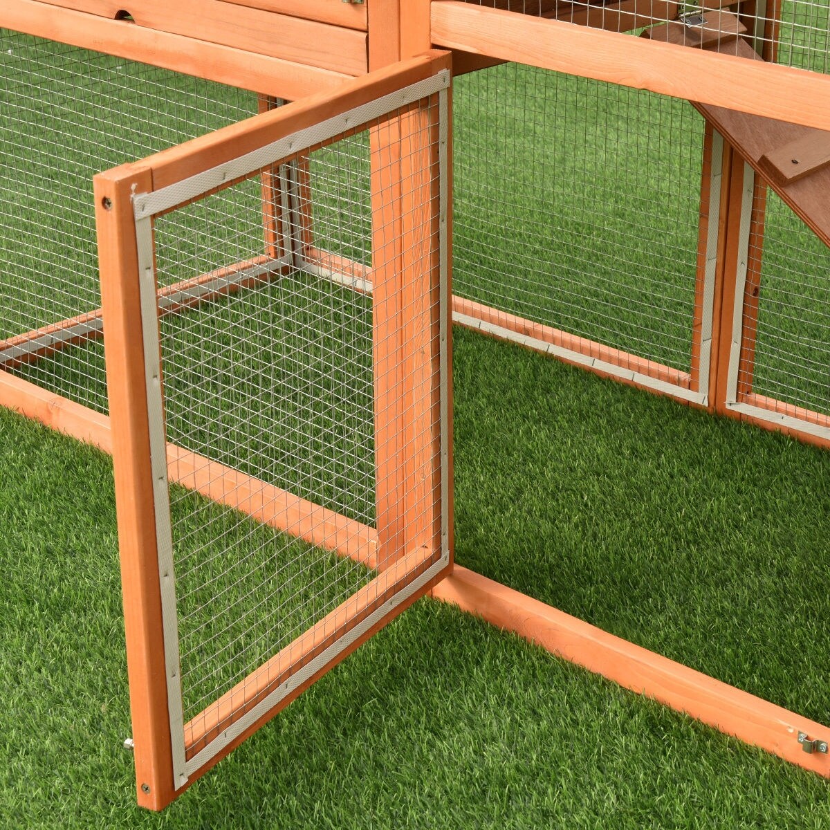 Costway 75'' Large Deluxe Wooden Chicken Coop Backyard Nest Box