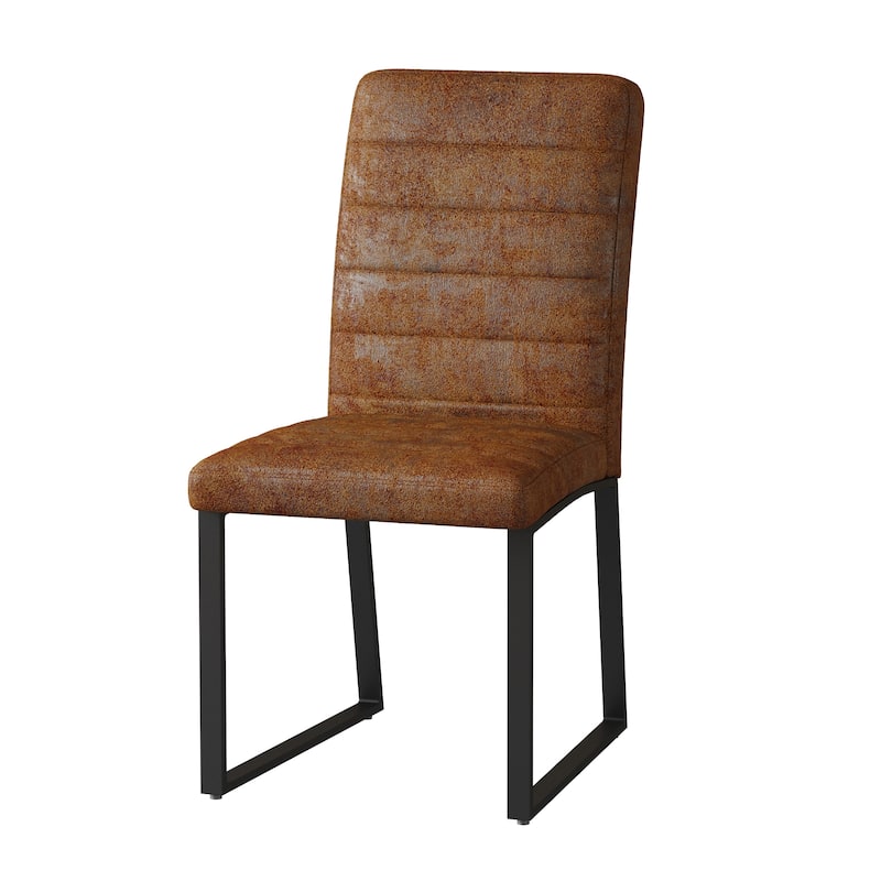 Roomfitters Upholstered Dining Chairs with Dense Foam and Metal Legs, Set of 6