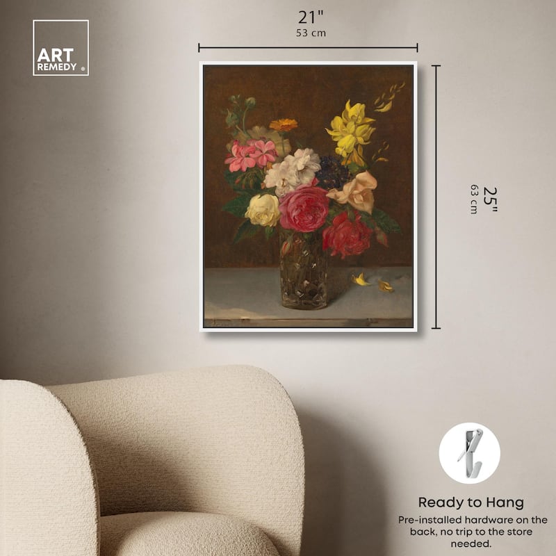 Babcock Flowers in Cut Glass Canvas by Art Remedy