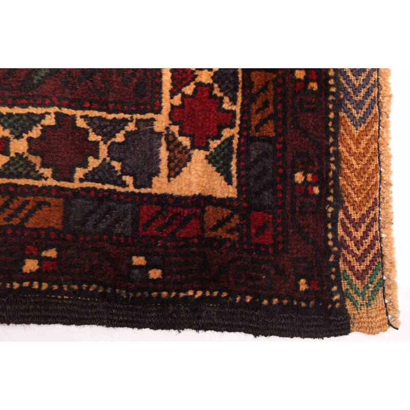 ECARPETGALLERY Hand-knotted Teimani Black, Brown Wool Rug - 3'7 x 6'1