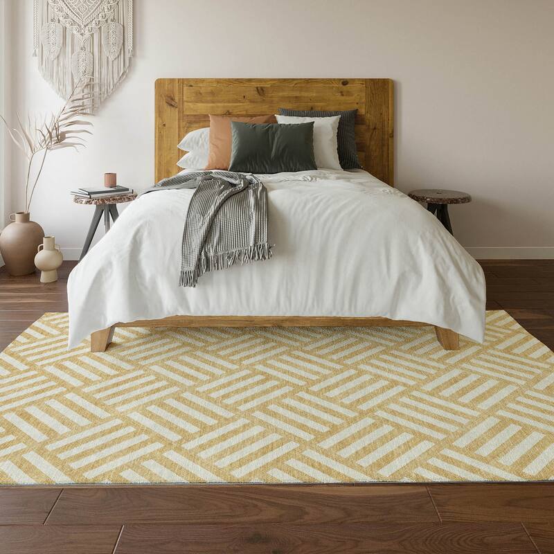 Premium Washable Super Soft Contemporary Mosaic Mayfield Rug
