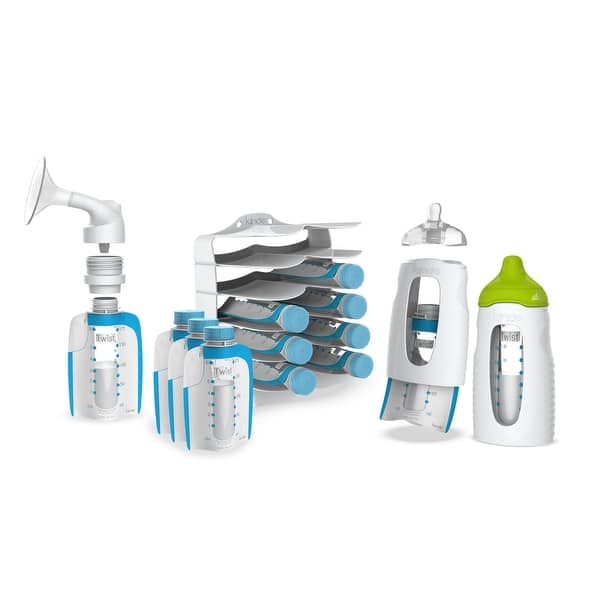 slide 2 of 5, Twist Breastfeeding Essentials Starter Kit - Blue Blue