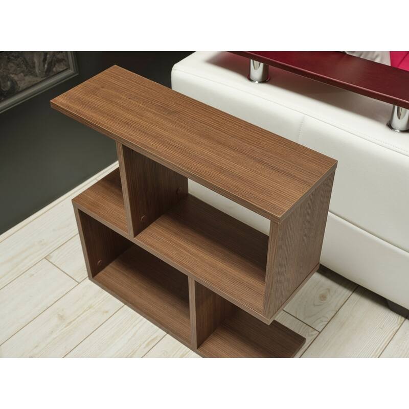 Alfa Rectangle 4 Shelves End Table, 23 inch End Table for Living Rooms