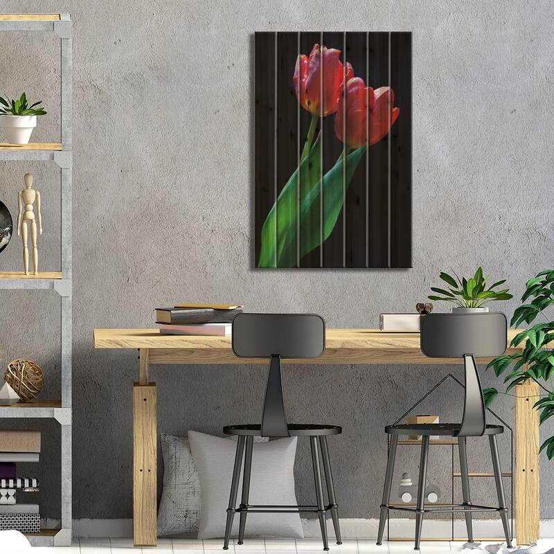 Romance Print On Wood by Ily Szilagyi - Multi-Color