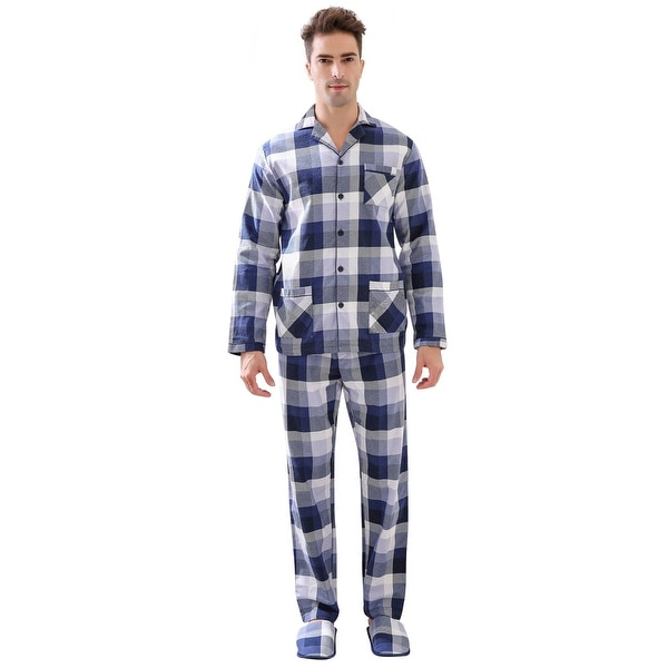 Richie House Men's Pajama Two-piece Pajama Set or Slippers