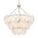 preview thumbnail 1 of 3, Yep by Golden Lighting Cascada 11-light Pendant in Aegean Silver and Cirrus Cloud Glass - Black