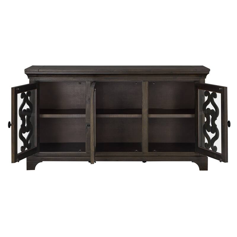 Magnussen Home Bellamy Peppercorn Server - 66''W x 18''D x 36''H