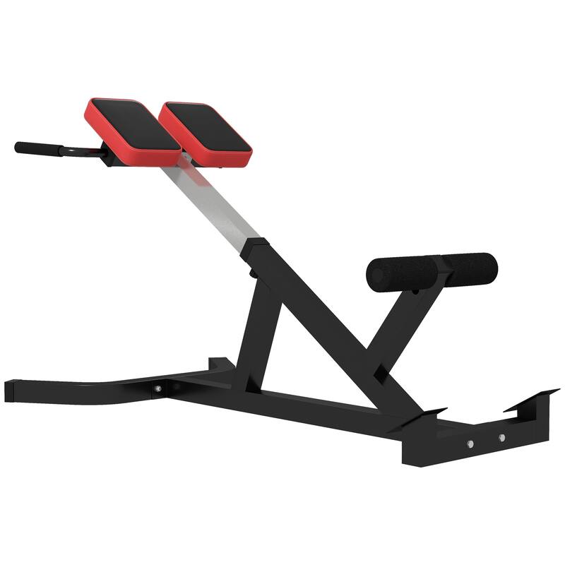 Soozier Hyperextension Bench, Height Adjustable Roman Chair with Dip Bars, Multi-Functional for Back, Core