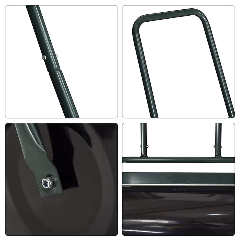 Outsunny 136.5 lbs Combo Push/Tow Lawn Roller Filled with 10 Gallons Sand or Water for the Garden, Φ12.5" x 19.75"