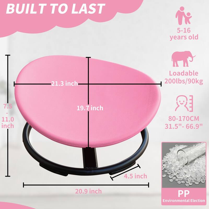 KIds Sensory Swivel Chair For Children With Autism, Sensory Toys For Children With ADHD, Training Body Coordination, Pink