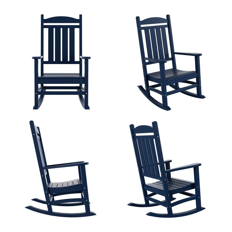 Laguna Hdpe All Weather Outdoor Patio Rocking Chair (Set of 4)