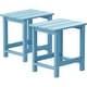 preview thumbnail 1 of 1, WINSOON HIPS All Weather Outdoor Square Side Table 2 Pack - Blue-1 Tier