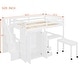 preview thumbnail 7 of 25, Full Size Loft Bed with Stairs, Bookshelf, Desk & Wardrobe - Space-Saving Multifunctional Furniture for Kids & Teens-White
