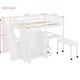 preview thumbnail 4 of 55, Space-Saving Loft Bed with Storage Stairs & Two Drawers, Wooden Full Bed Frmae wiht Shelves Wardrobe, Movable table & Side Desk