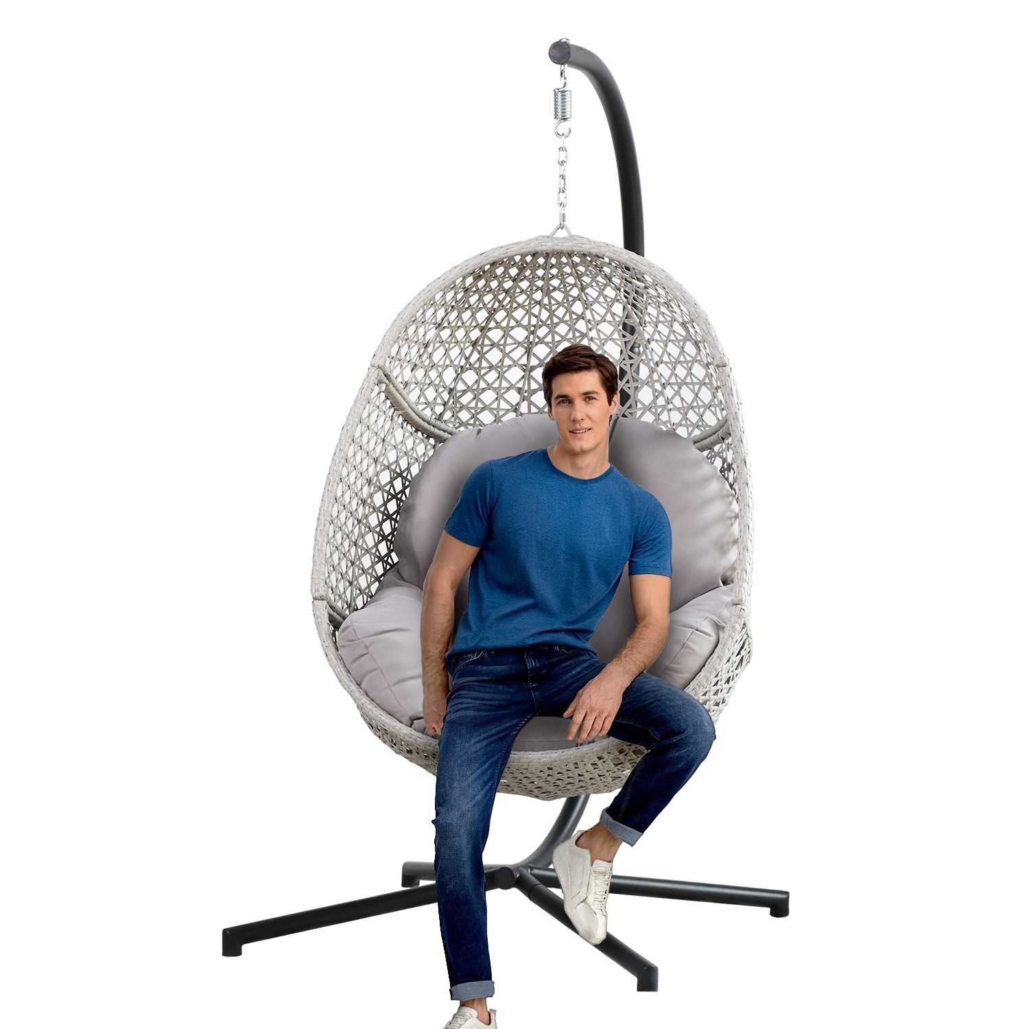 Abrams hanging egg chair hammock with stand sales