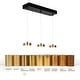 preview thumbnail 17 of 19, Modern Minimalist 3/5-Light Black Gold LED Chandelier Linear Kitchen Island Pendant Lights for Dining Room