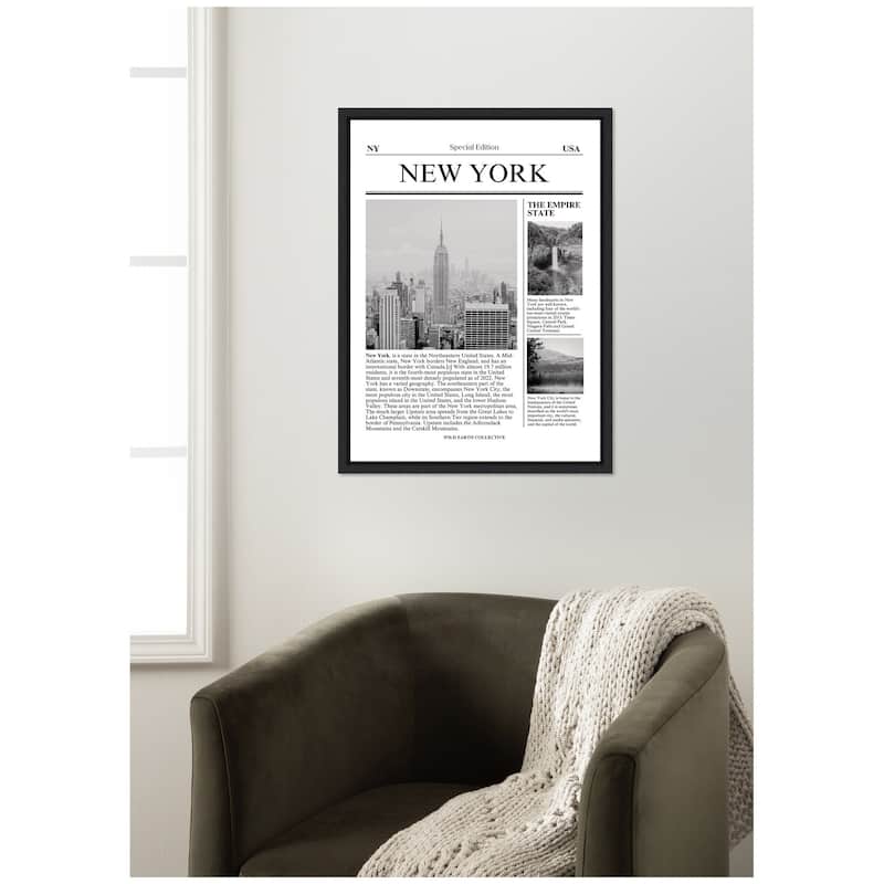 Kate and Laurel New York Article by Megan Ryan Framed Canvas Wall Art Print