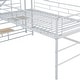 preview thumbnail 27 of 32, Simple & Space-saving Design Mid Metal Loft Bed with Storage stairs, Twin Size