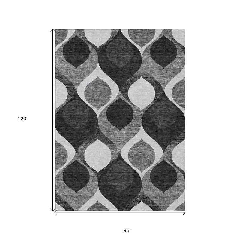 HomeRoots Ogee Transitional Rectangle Outdoor Rug