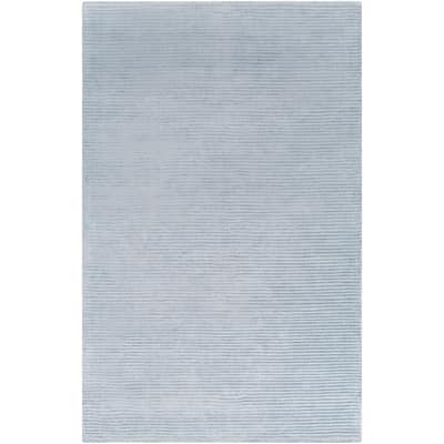 Elle Handmade Striped Solid Viscose Area Rug