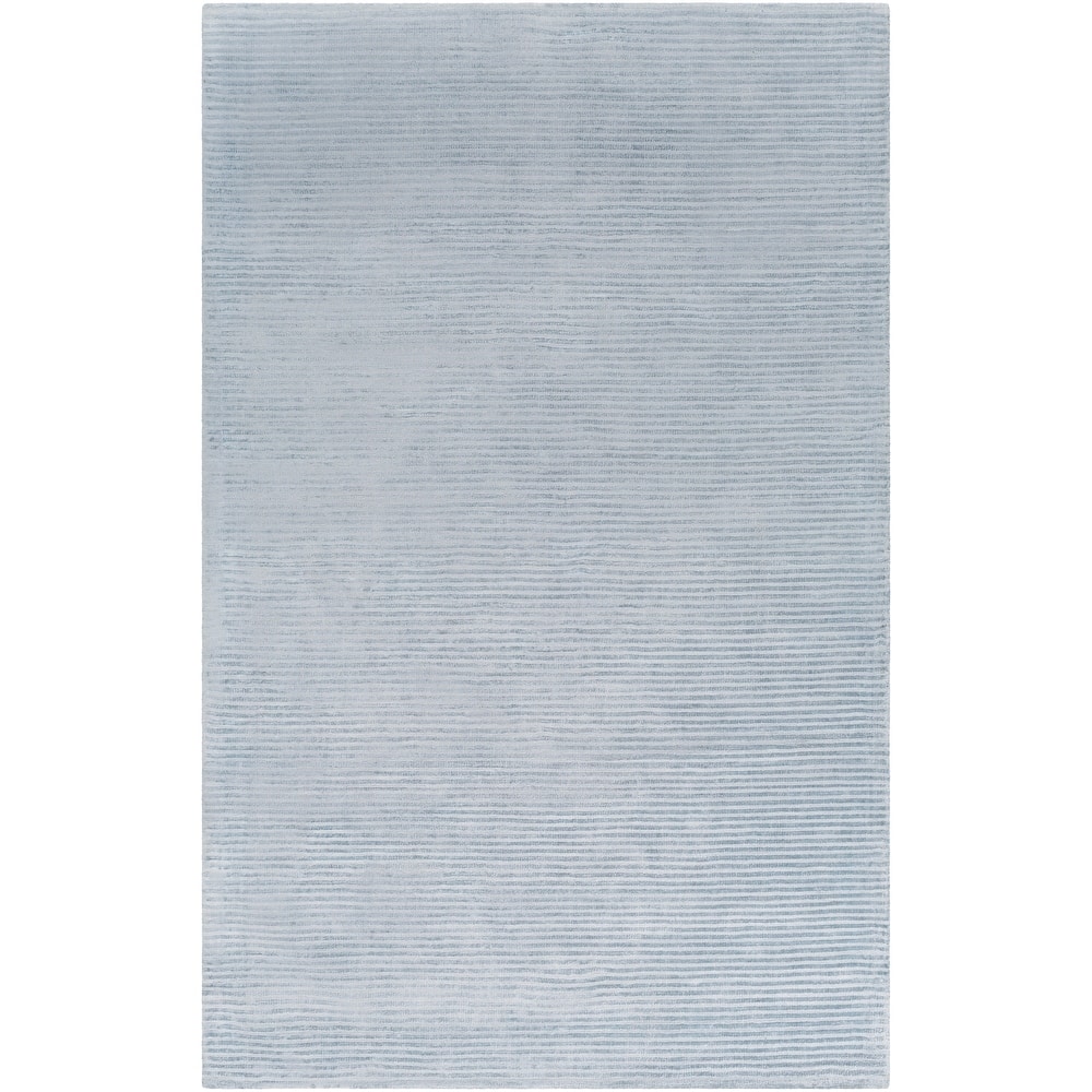 Elle Handmade Striped Solid Viscose Area Rug