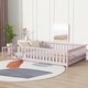 preview thumbnail 155 of 173, Toddler Floor Bed with Fence and Door, Montessori Platform Floorbed with Safety Guardrails for Children Boys Girls Kids Playroom