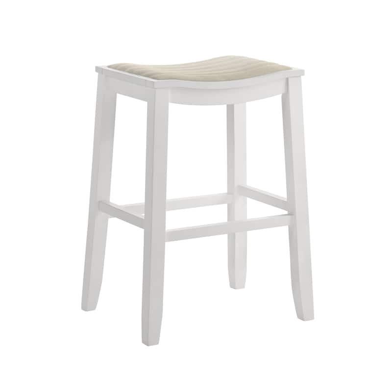 Iyani Backless Bar Stool, Counter Height Kitchen Stool with Wood Legs
