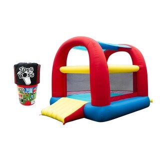 Banzai Toss Like A Boss Giant Pong Lawn Game & Inflatable Slide and Bounce House - 36