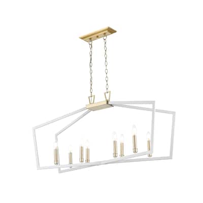 Lizabeth 8-Light Pendant Light Matte White/Modern Gold - Matte White/Modern Gold