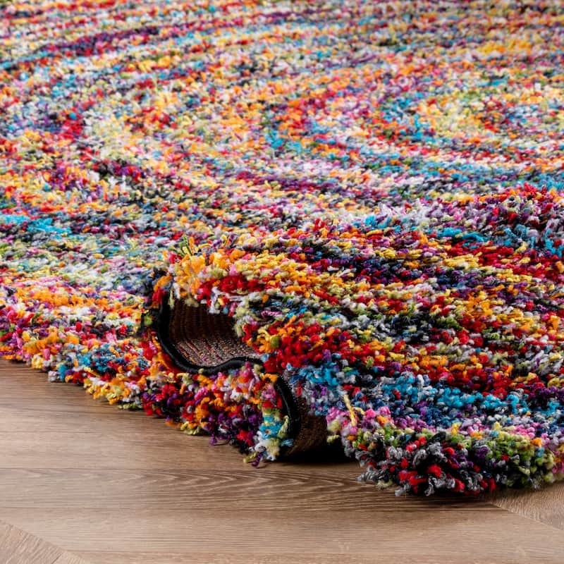 Nuloom Ardelle Colorful Swirl Shag Area Rug