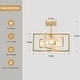 preview thumbnail 19 of 61, Zjvaive 3-Light Rectangular Semi Flush Mount Ceiling Light Farmhouse Metal Cage Light Fixture