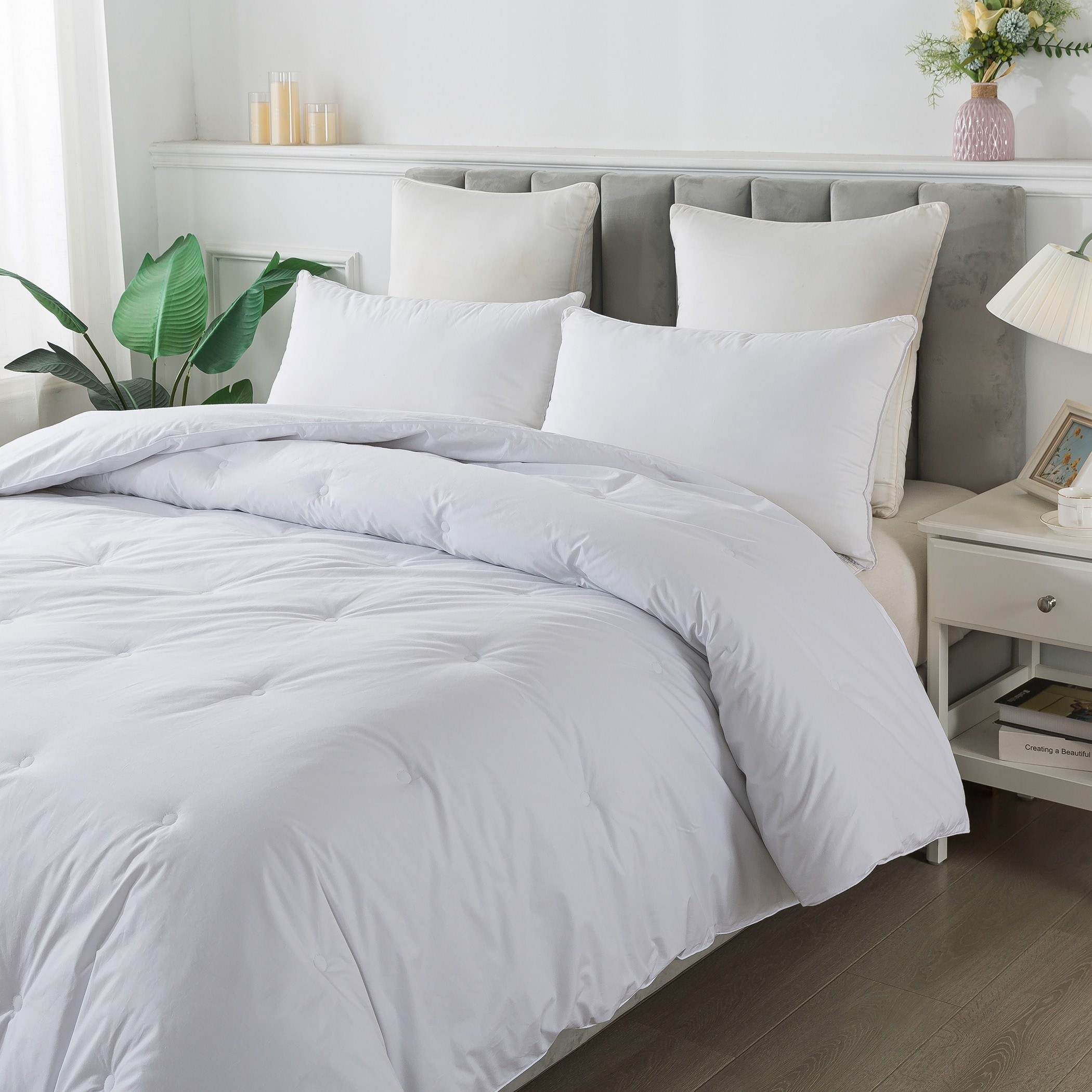 Royal Velvet Tufted Down Alternative Comforter On Sale Bed