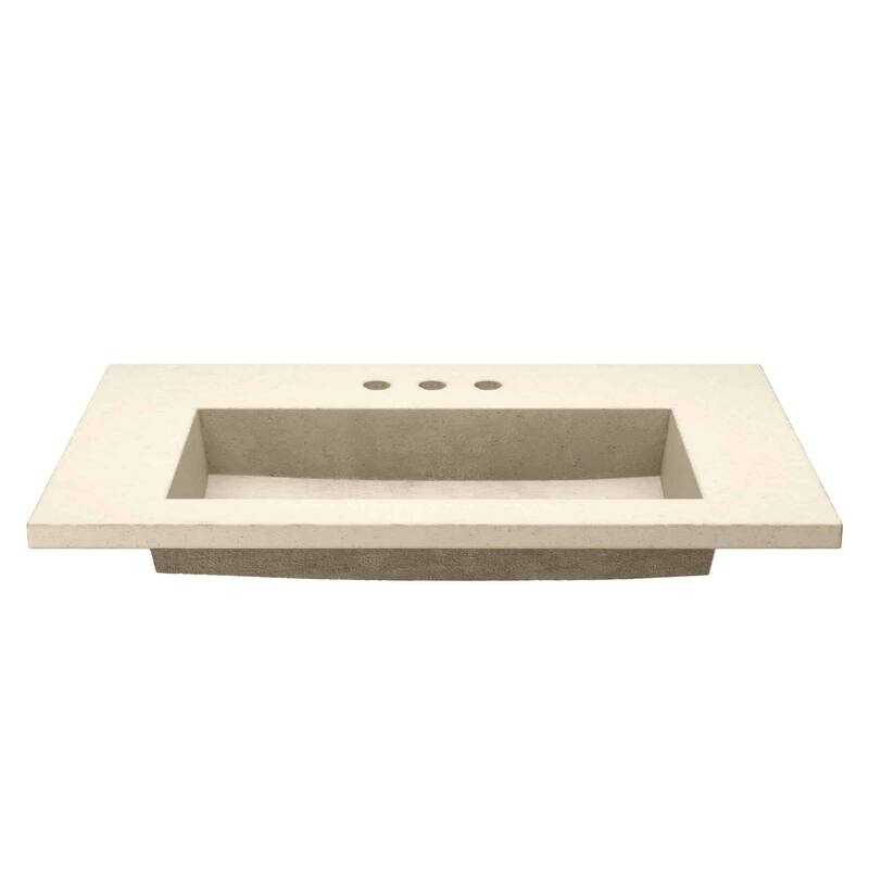 Capistrano 36.5-inch Concrete Vanity Top with Integral Trough Sink