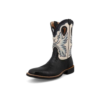 Twisted X Western Boots Mens Tech X Caiman Print Black Bone MXTR022