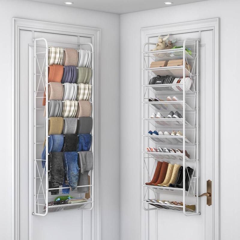 10 Tier Over The Door Shoe Organizer