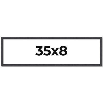35x8 Frame Brown Solid Wood Picture Frame - Complete Modern Photo