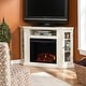 preview thumbnail 11 of 17, SEI Furniture Lougheed Ivory Media Console Fireplace Brick Accent Firebox