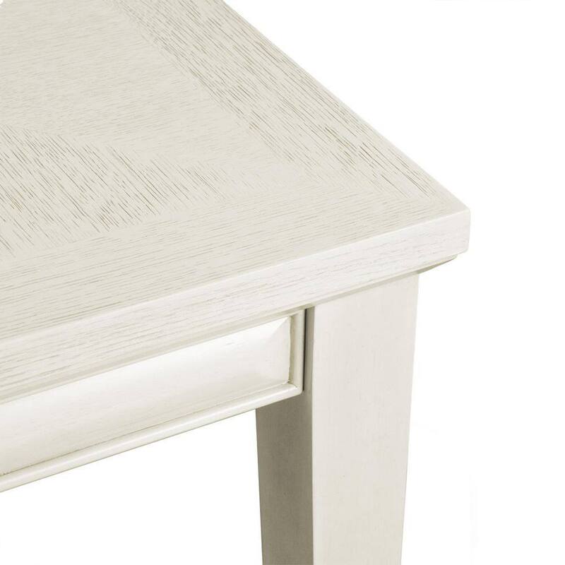 Witzy Dining Table, White Oak Solid Poplar Wood, 90 Inch Rectangular - White Oak