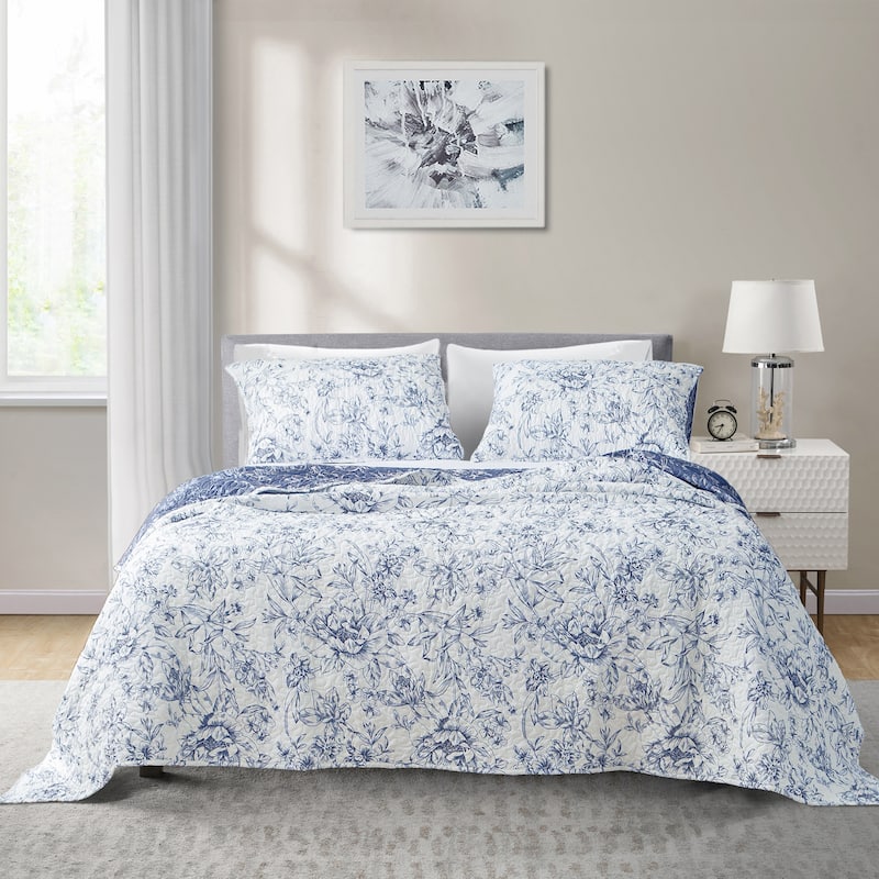 Wonderful Sophia Lightweight Floral Quilt Set