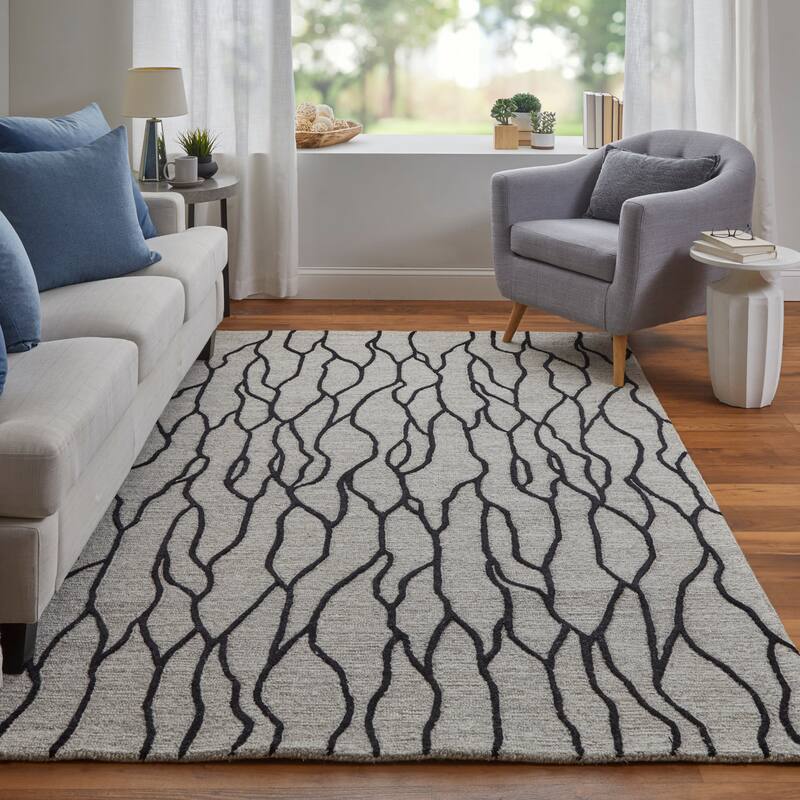 Grand Bazaar Fadden Hand Tufted Abstract Transitional Area Rug