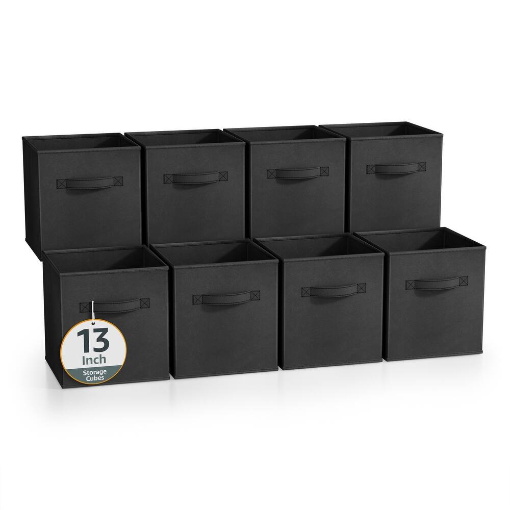 Sorbus Large Foldable Storage Bins - Fabric Cubes 8 Pack - 13"L x 13"W x 13"H