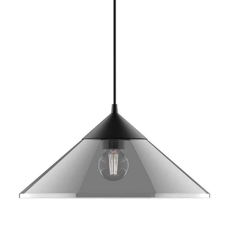 Alora Lighting PD521015 Mauer 18" Wide Pendant - Matte Black / Smoked