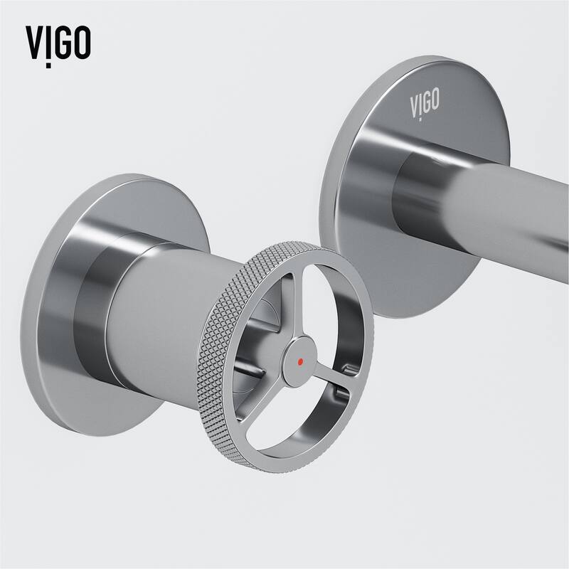 VIGO Cass 3" H 2-Handle Wall Mount Bathroom Faucet