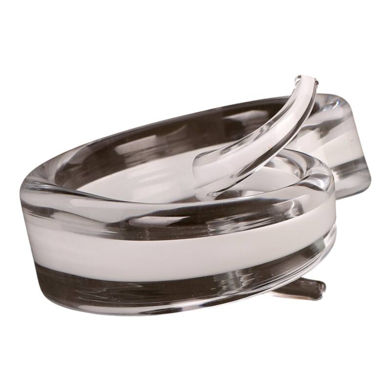 Glass Sculpture Abstract Spiral Accent Home Office - 9" Clear - 8" x 6" x 9"