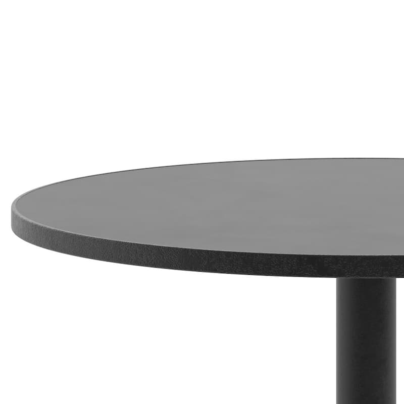 27.5" Round Aluminum Smooth Top Indoor-Outdoor Table with Base