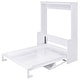 preview thumbnail 8 of 7, Queen Size Murphy Bed with a Shelf, Easy Fold Wood Wall Bed, Space-Saving Murphy Bed Cabinet for Guest Room Home Office, White