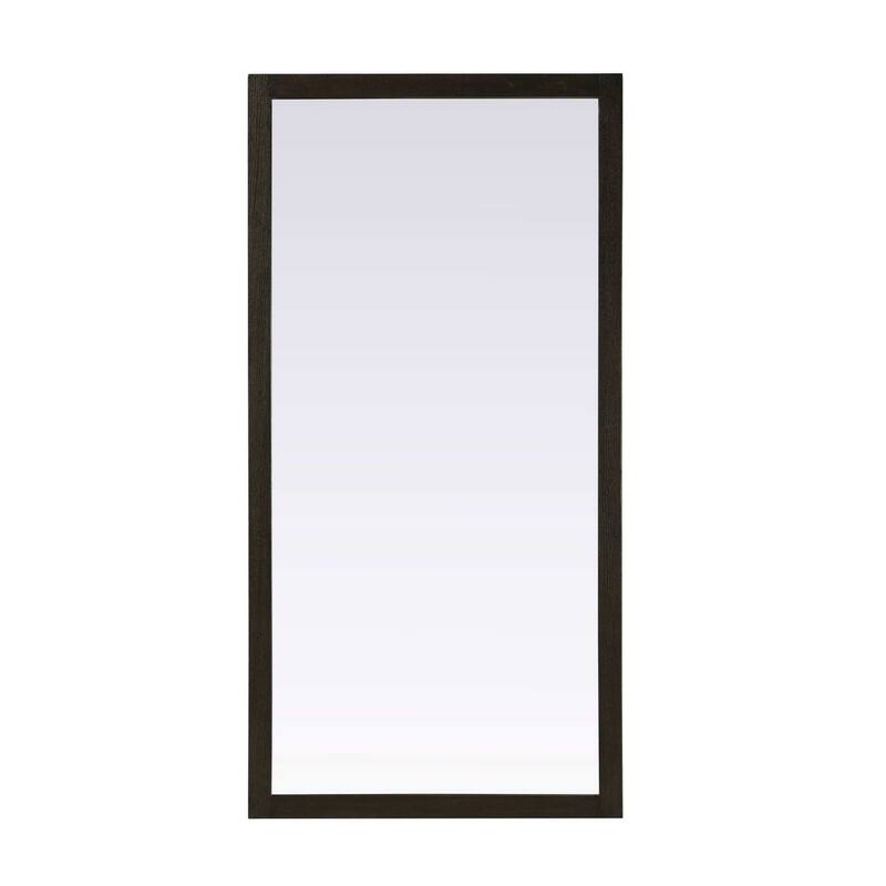 Solene Wooden Rectangle Mirror (60-72 x 36 in.) - Chocolate Oak - 72" x 36"