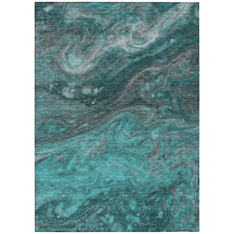 Machine Washable Indoor/ Outdoor Chantille Modern Abstract Rug