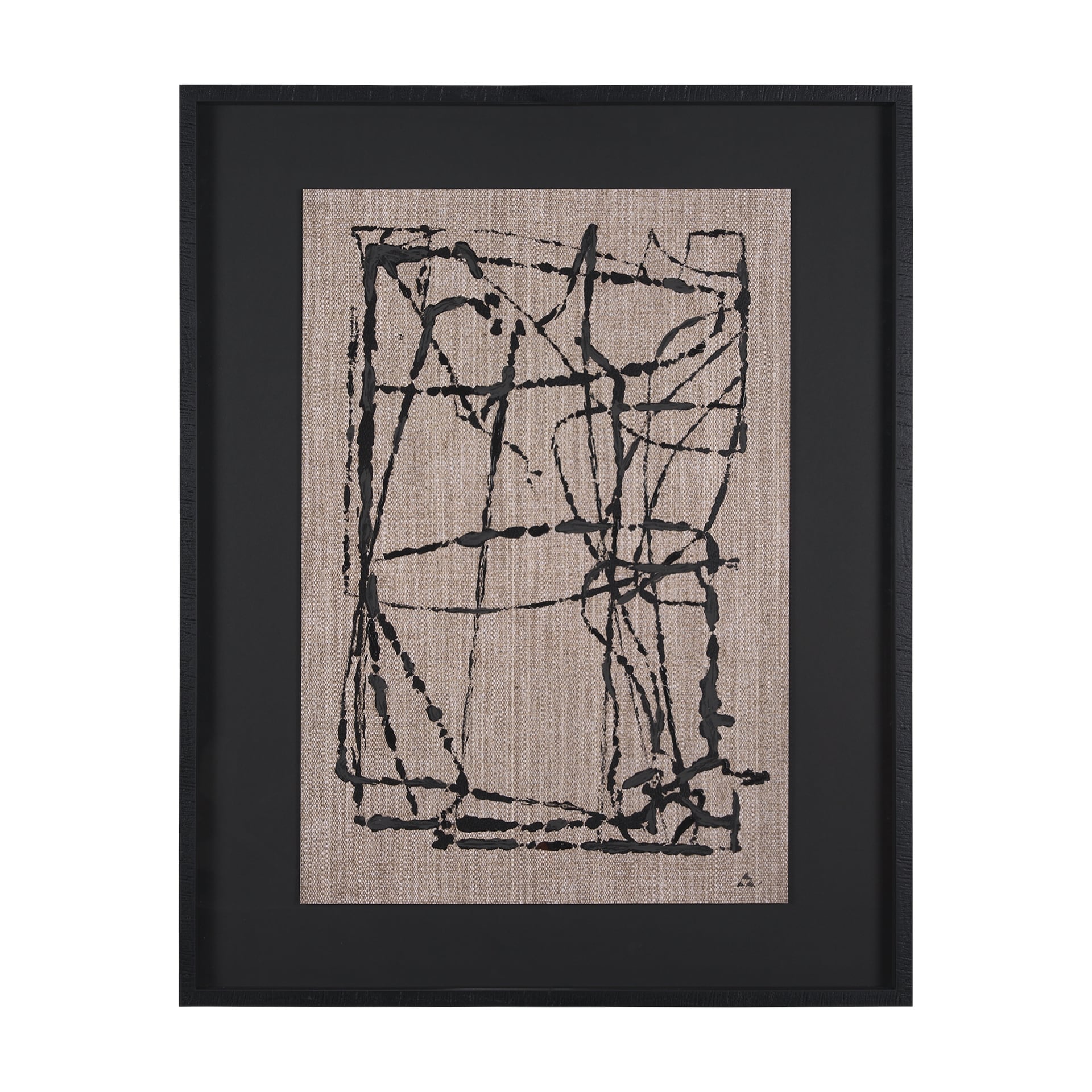 Modern Work 1 by Mercana Studio a Hand Embellished Textured Framed Art Print Matted under Glass